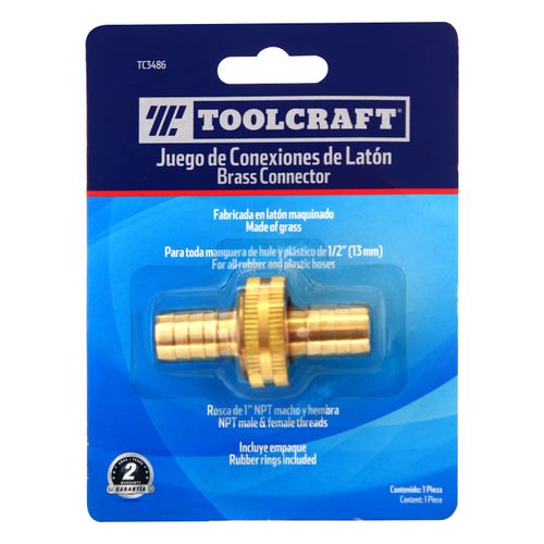 Conexion De Laton Para Manguera Toolcraf