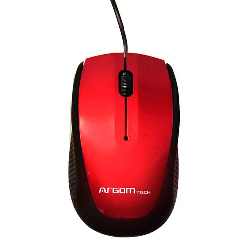 Mouse Optico Usb Argom Rojo