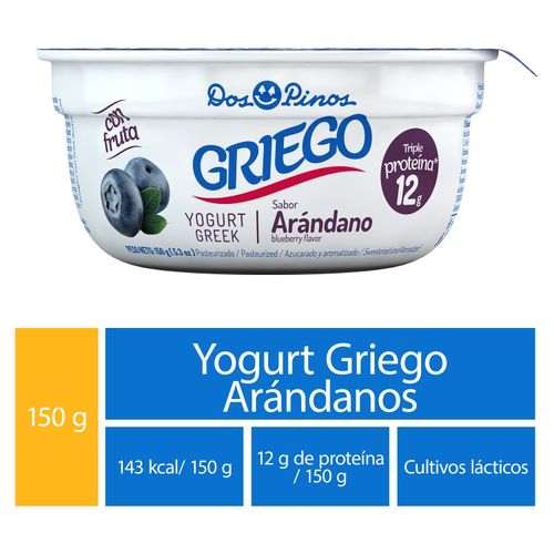Yogurt Dos Pinos Giego Arandano - 150 g