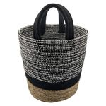 Maceta-Tipo-Canast-Negra-Beig-25X25Cm-2-21956