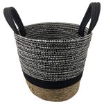 Maceta-Tipo-Canast-Negra-Beig-25X25Cm-1-21956