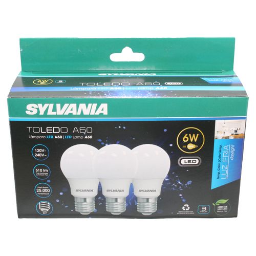 Bombillo 3Pack Led 160 6W Luz Blanca