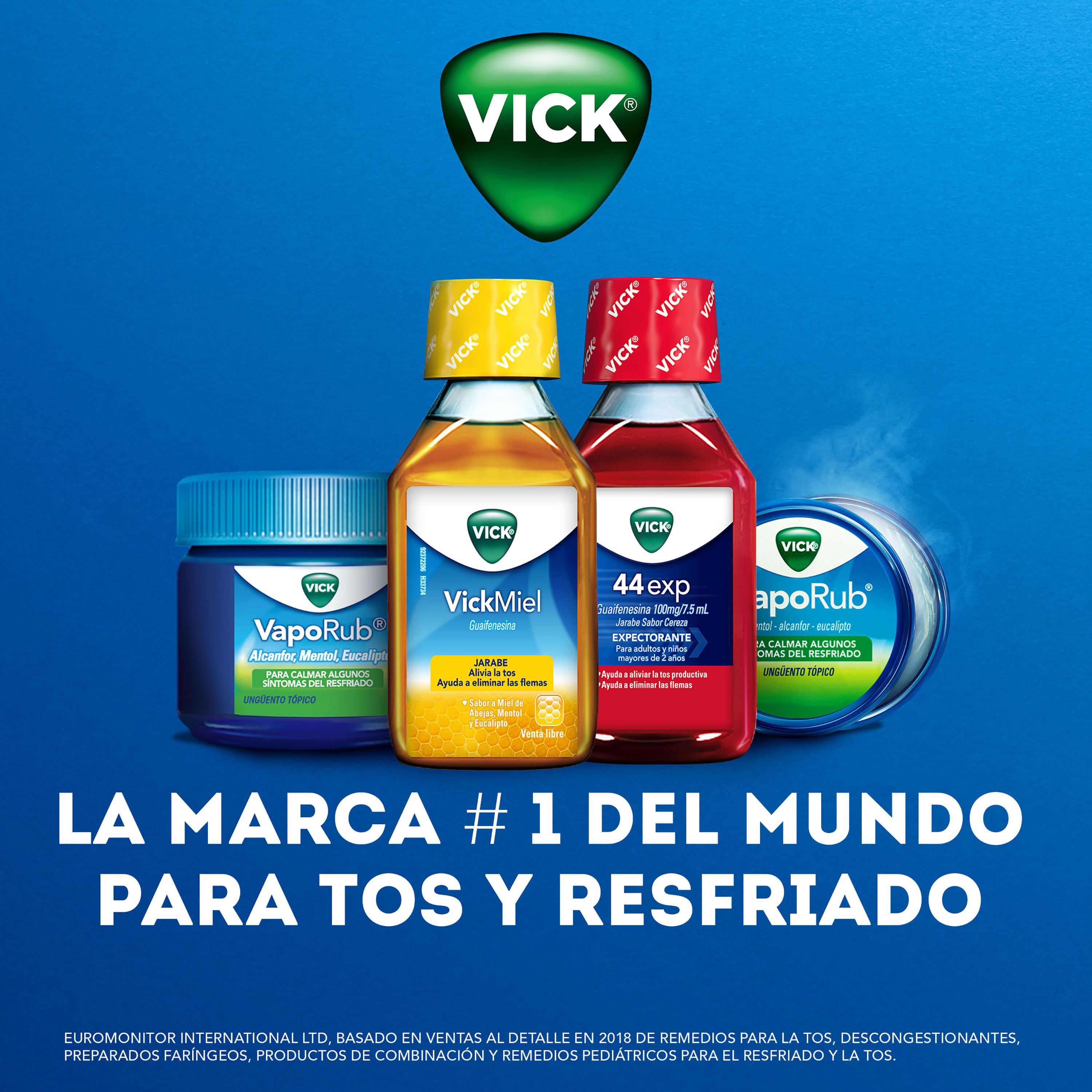 Vick - Pack Jarabe 44 Expectorante, Sabor Miel, Mentol y Eucalipto, para Tos  con Flemas, 240 ml