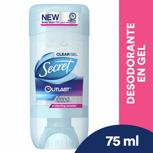 Desodorante & Antitranspirante Gel Transparente Secret Outlast Xtend - 75Ml