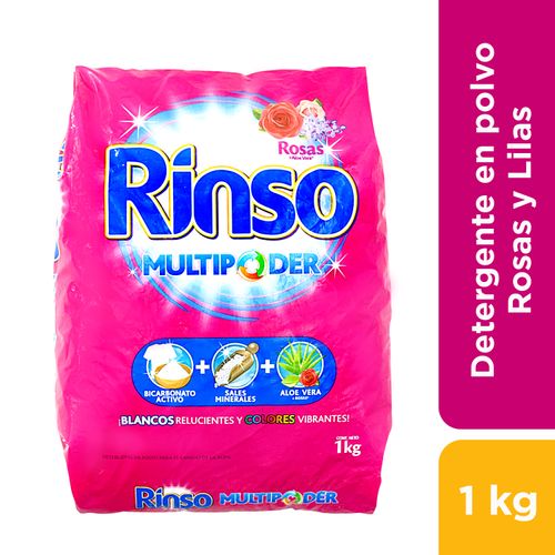 Detergente En Polvo Rinso Rosas Y Lilas - 1000 g