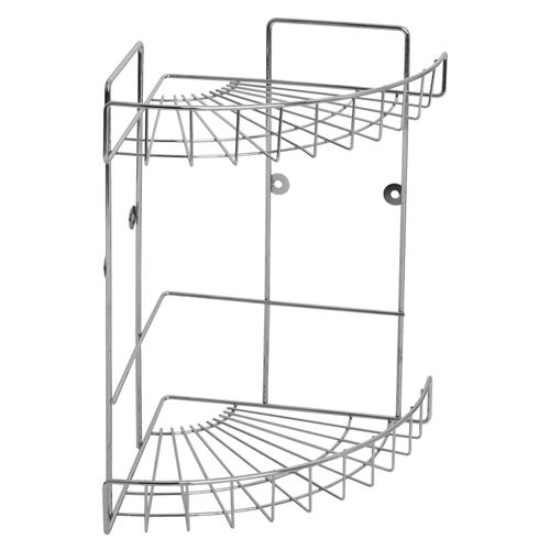 Organizador Bano Cromado 2 Estantes