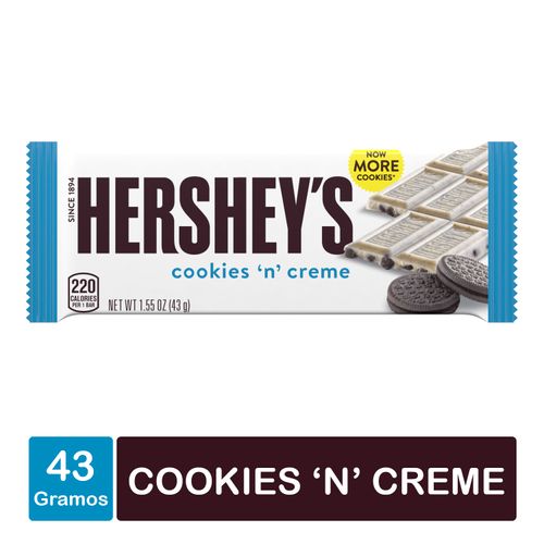 Chocolate Blanco Hershey's Barra  Cookies 'N' Creme - 43gr