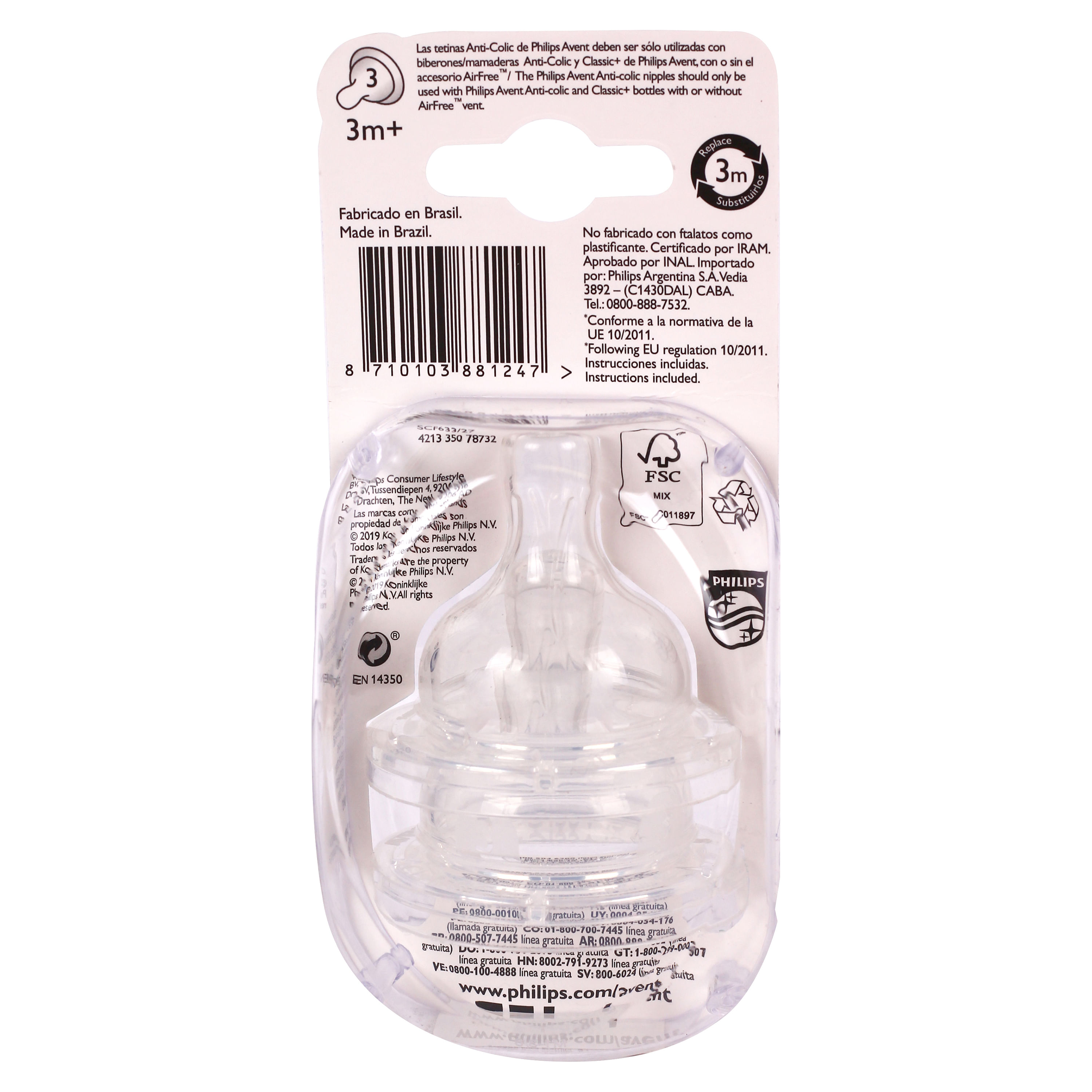 Mam - Tetinas para botellas con corte cruzado para uso con botellas Mam  (paquete de 2)