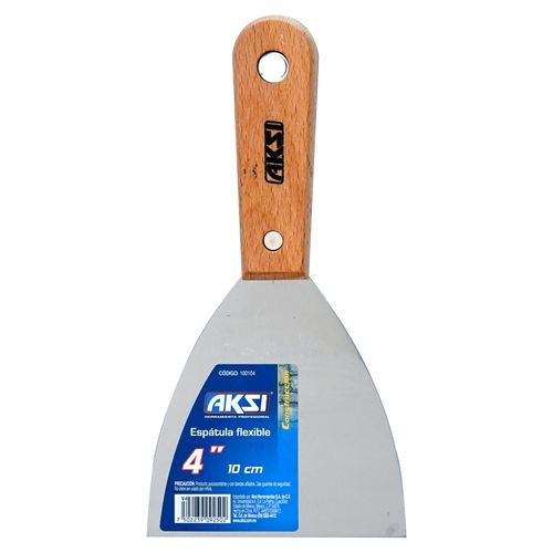 Espátula flexible Aksi con mango de madera - 10 cm