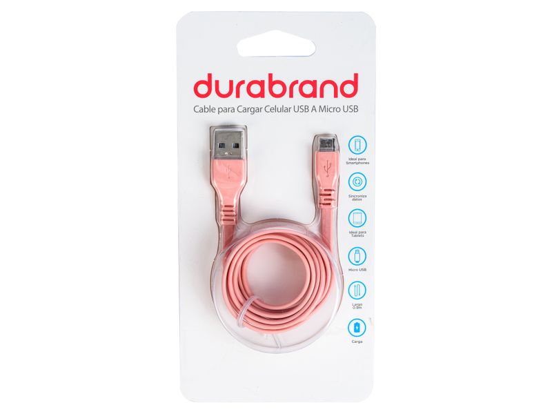 Durabrand-Cable-Usb-3-Pies-Rosado-1-23478