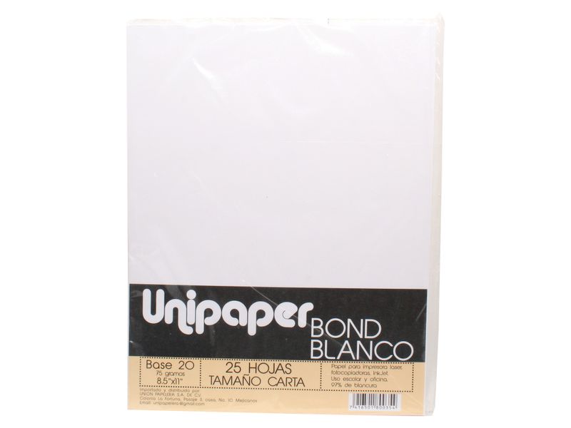 Comprar Papel Bond B20 Bco Carta De 25 H | Walmart El Salvador