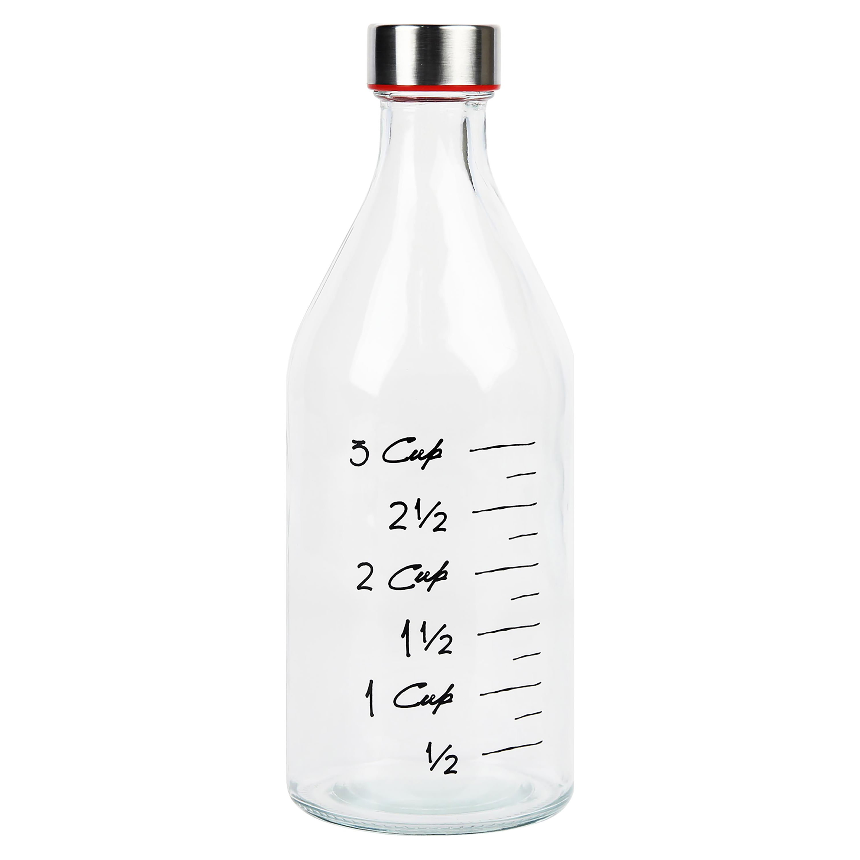 Botella De Vidrio De 1L Con Tapa De A
