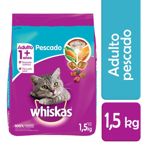 Alimento Seco Para Gato Whiskas Pescado - 1.5Kg