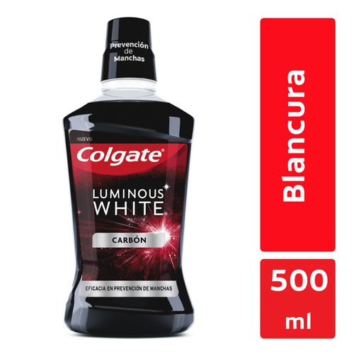 Enjuague Bucal Colgate Luminous White Carbón Activado 500 ml