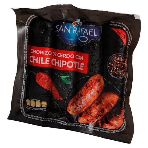 Chorizo De Cerdo Con Chile Chipotle San Rafael, Libre De Glúten - 300g
