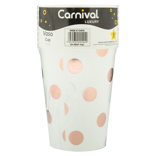 Vaso Carnival Rayas Punt Rosegold 281 ml