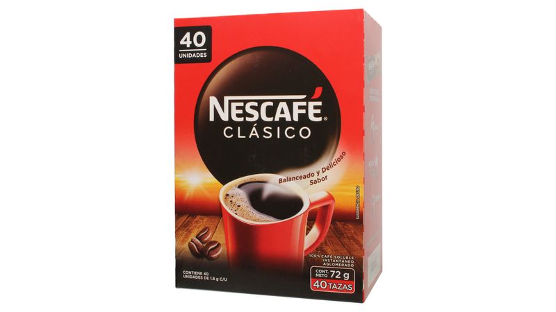 cafe soluble nescafe clasico exhibidor con 16 stick 14 g