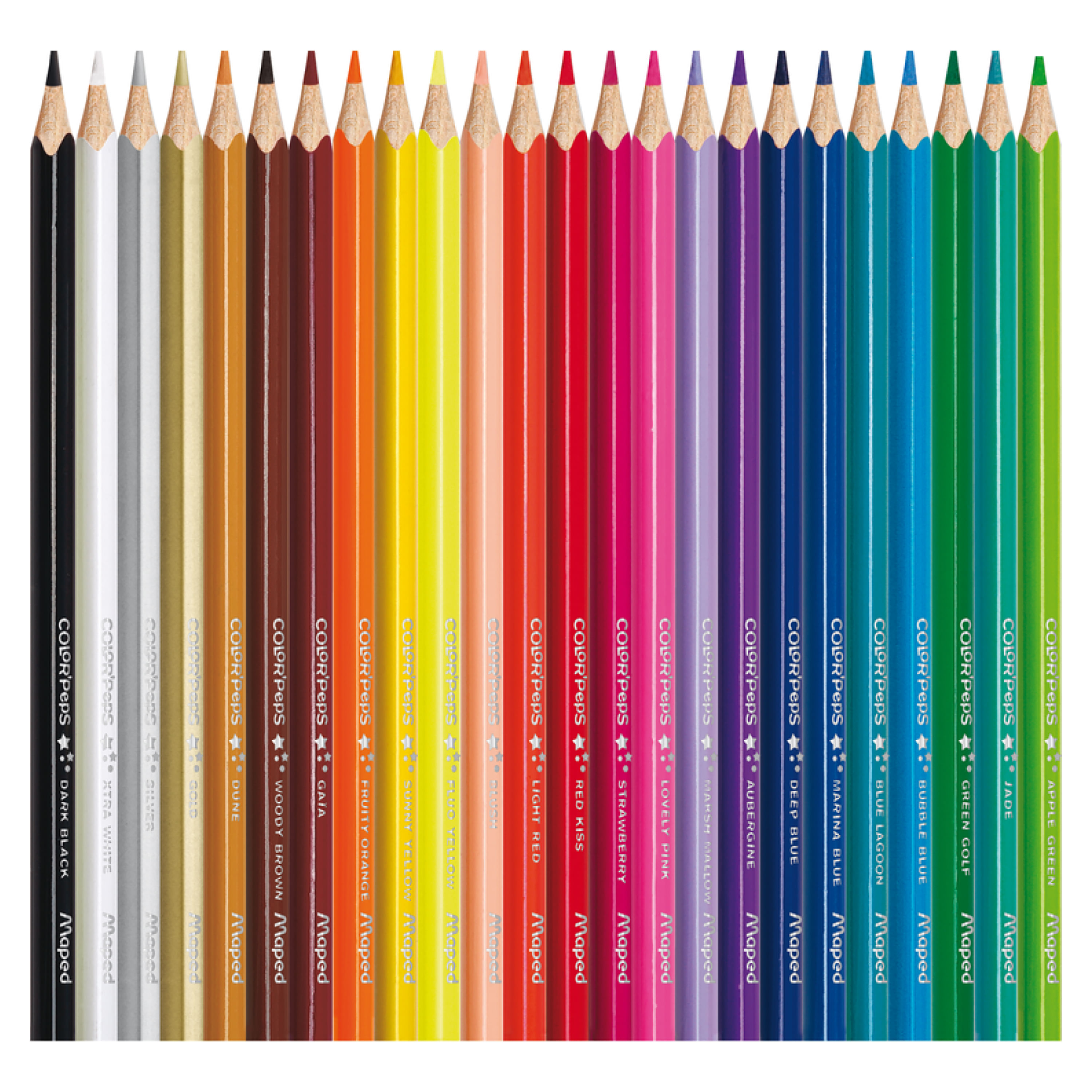 Lápices de Colores redondos caja con 24 colores