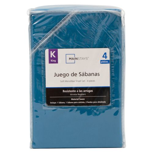 Set De Sabanas King Azul