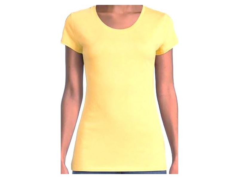 T-shirt-NOBO-manga-corta-para-dama-talla-XS-Amarillo-1-24584