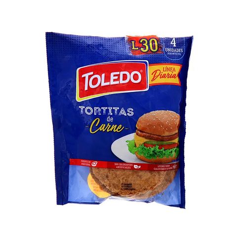 Tortitas De Carne Toledo 4 Unidades - 215gr