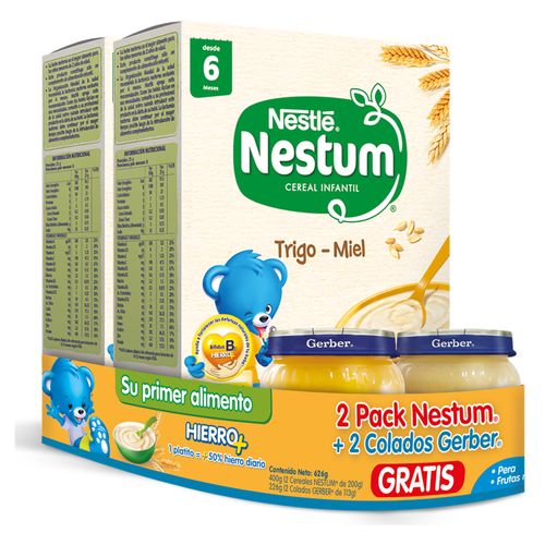 2 Pack Cereal Nestum y 2 Pack Gerber Pouch