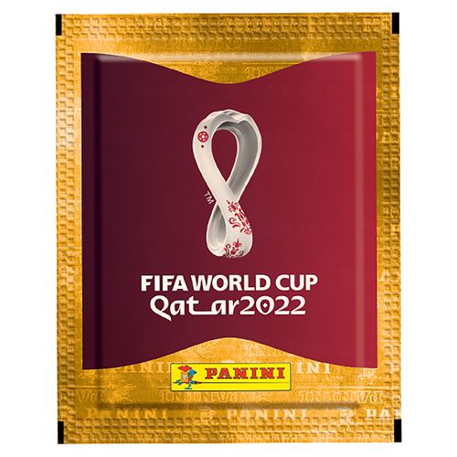 Sobre de 5 postales o estampillas Panini Mundial de futbol FIFA Qatar 2022 – Unidad