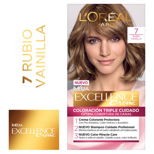 Tinte para el cabello Permanente L'Oréal Paris Excellence Creme Tono 7 rubio