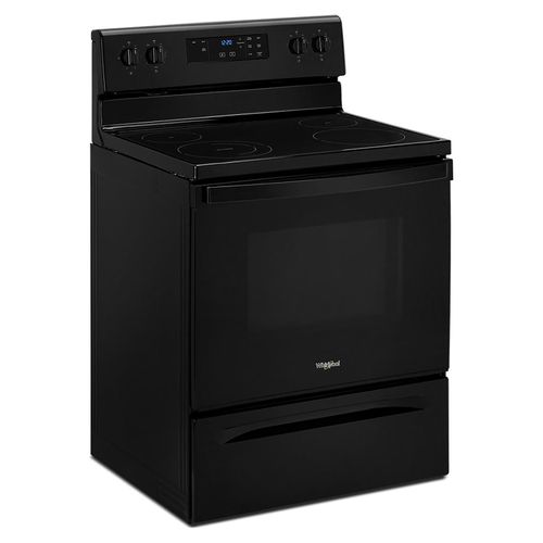 Cocina Eléctrica Whirlpool De 30 Pulgadas Con 4 Quemadores Color Negro. Modelo:WFE320M0JB