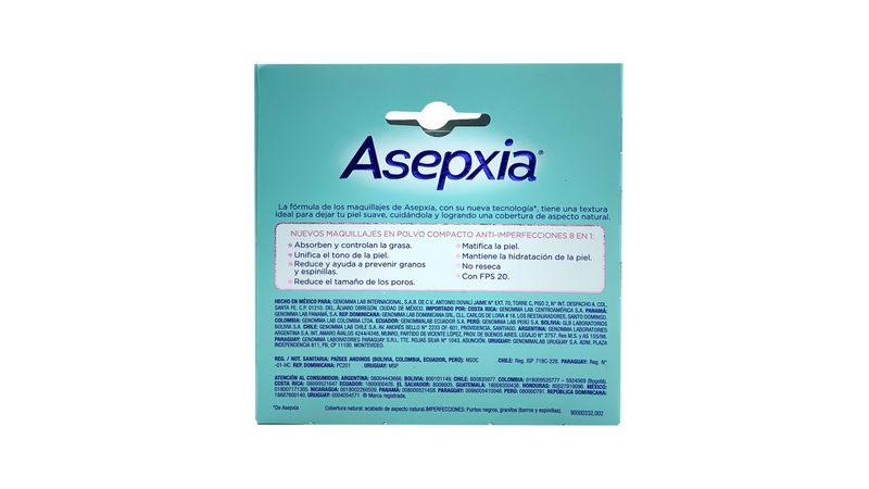  Comprar Asepxia Maquillaje Pvo Comp Marfil  0G