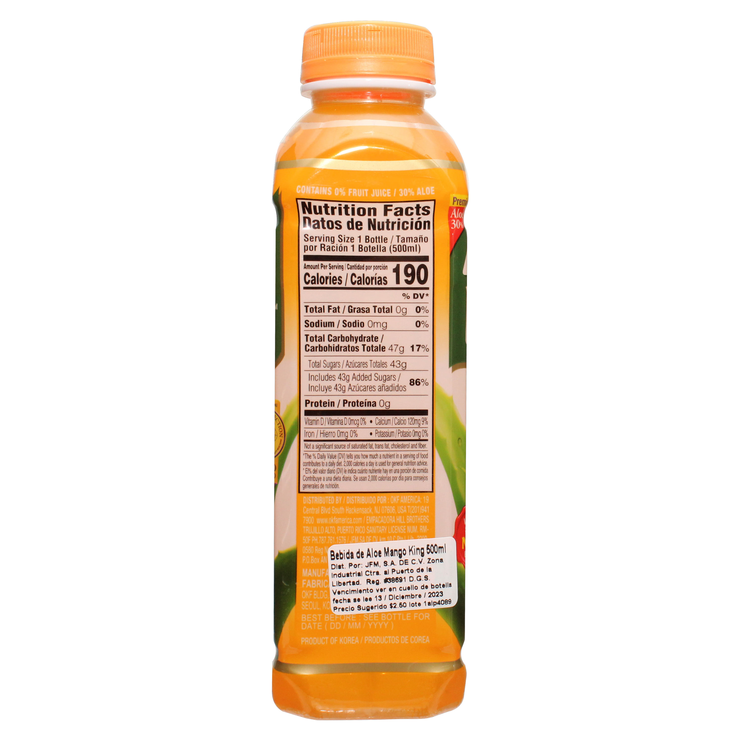 Comprar Bebida Aloe Vera King Mango Okf 500ml Walmart El Salvador 0095