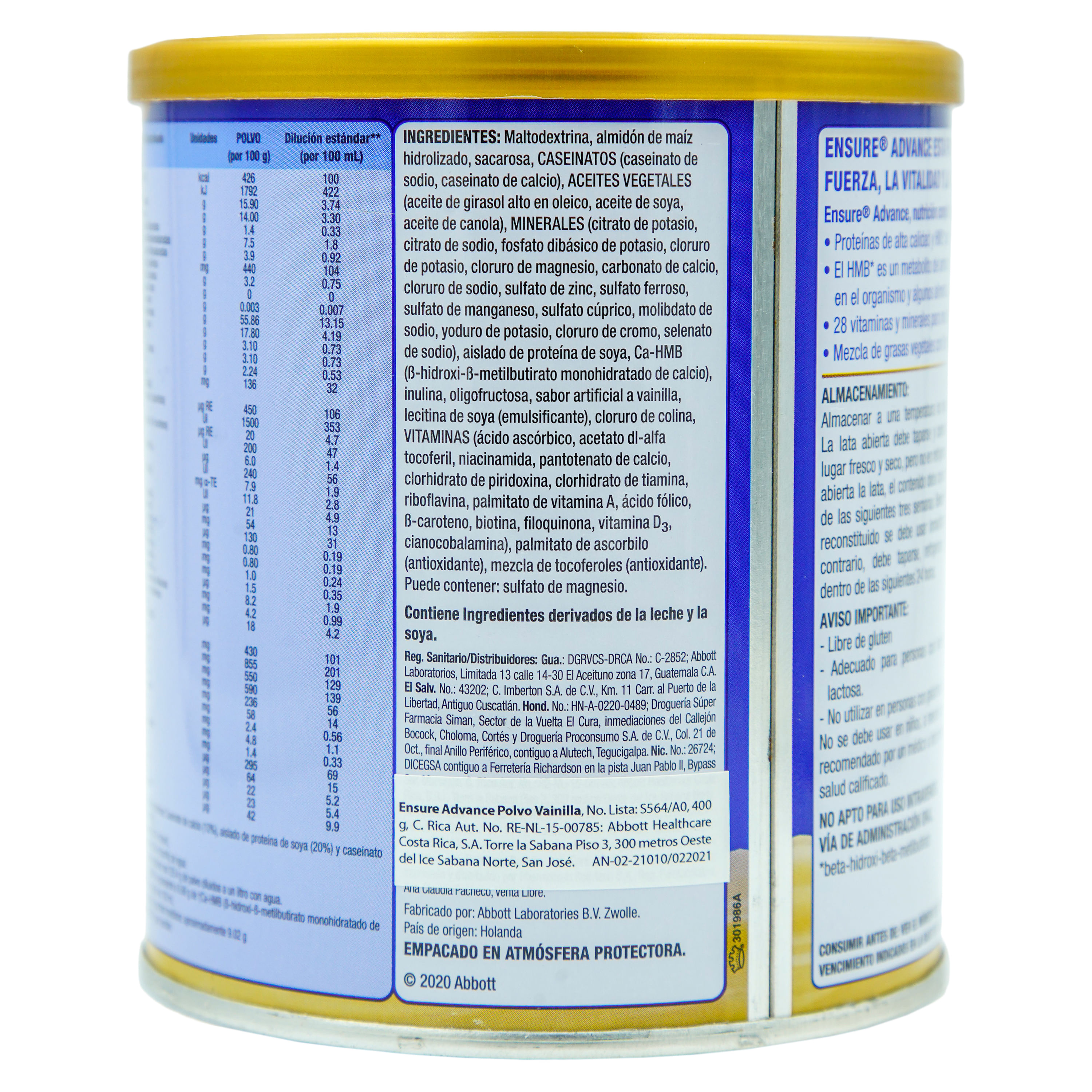 Suplemento Nutricional Glucerna sabor a vainilla en polvo x 400 gr