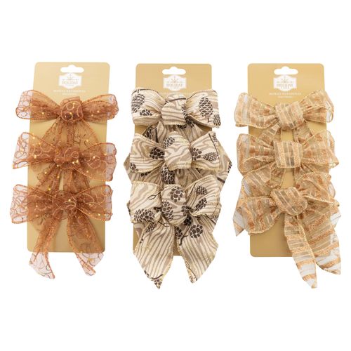 Moñas Pequeñas 12.7X12.7 cm Set - 3Unidades