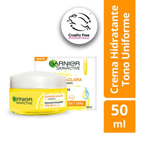 Crema Hidratante Garnier Express Aclara Tono Uniforme - 50ml