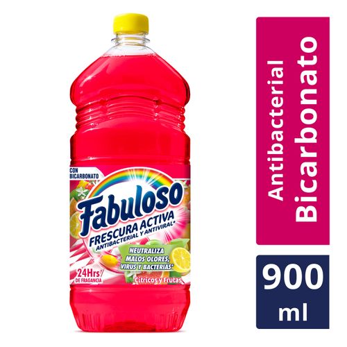 Desinfectante Multiusos Marca Fabuloso Frescura Activa Antibacterial Bicarbonato Cítricos Y Frutas - 900ml