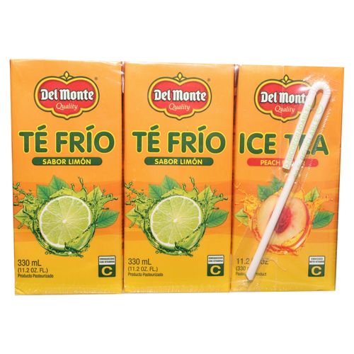 6 Pack Te Frio Del Monte Tetra - 330 ml