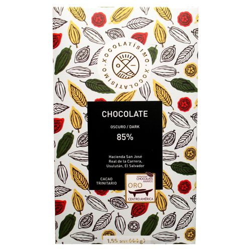 Chocolate Xocolatisimo Negro 85P en Barra - 44 g