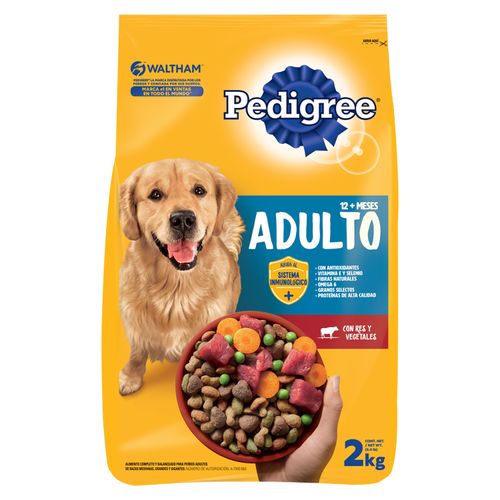 Alimento Seco Para Perros Adultos Pedigree Res y Vegetales - 2Kg