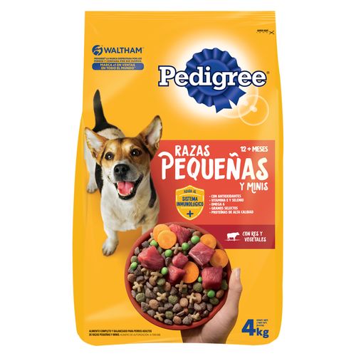 Alimento Seco Para Perros De Razas Pequeñas Pedigree  Res y Vegetales - 4Kg