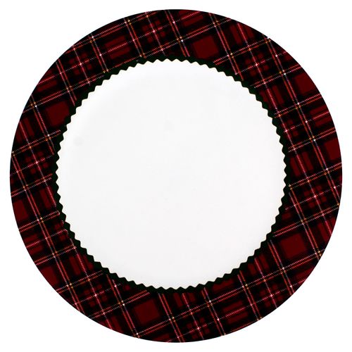 Plato Holiday Time Base Diseño Escoses - 33Centimetros