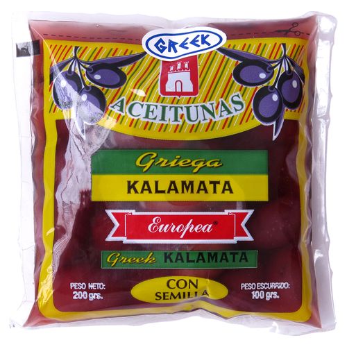 Aceitun Negr Europea Kalam Cn Hues 200 g