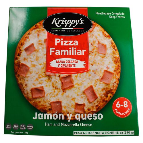 Pizza Krisppys Familiar Jamon Queso - 510 g