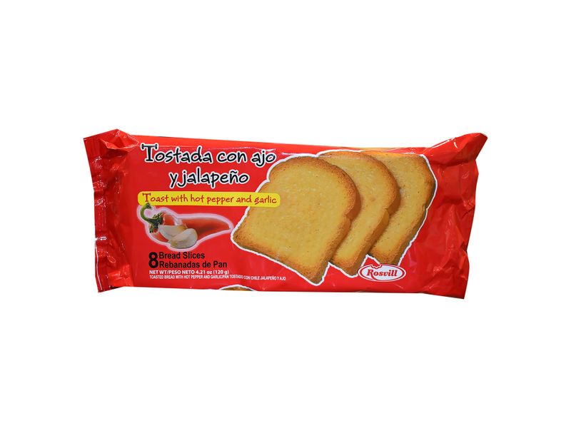 Comprar Pan Tostado Rosvill Ajo Y Jalapeno - 140 g | Walmart Salvador