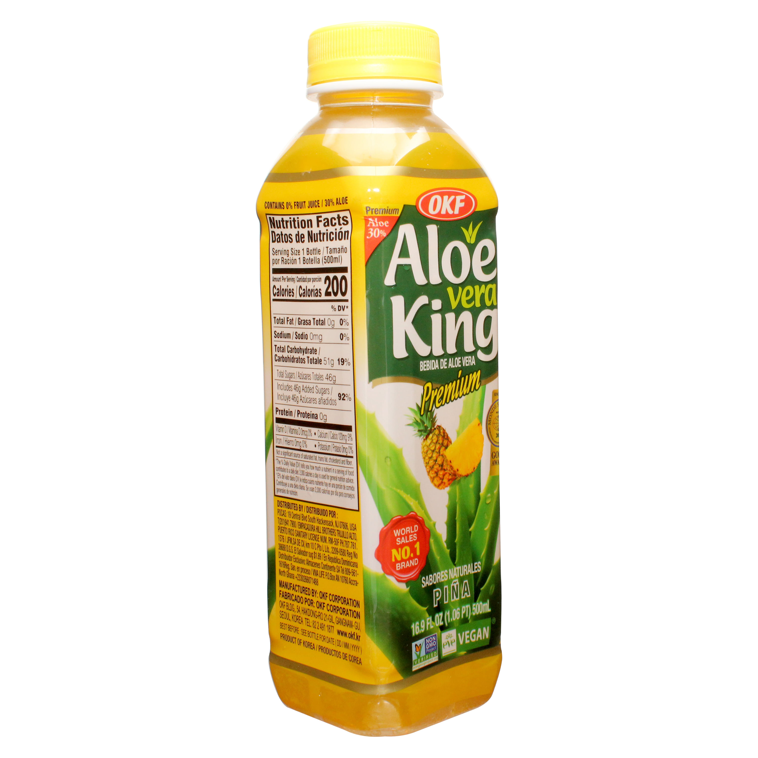 Doble Bienestar ! 2 Botellas Aloe Juice 1l Sabor Piña