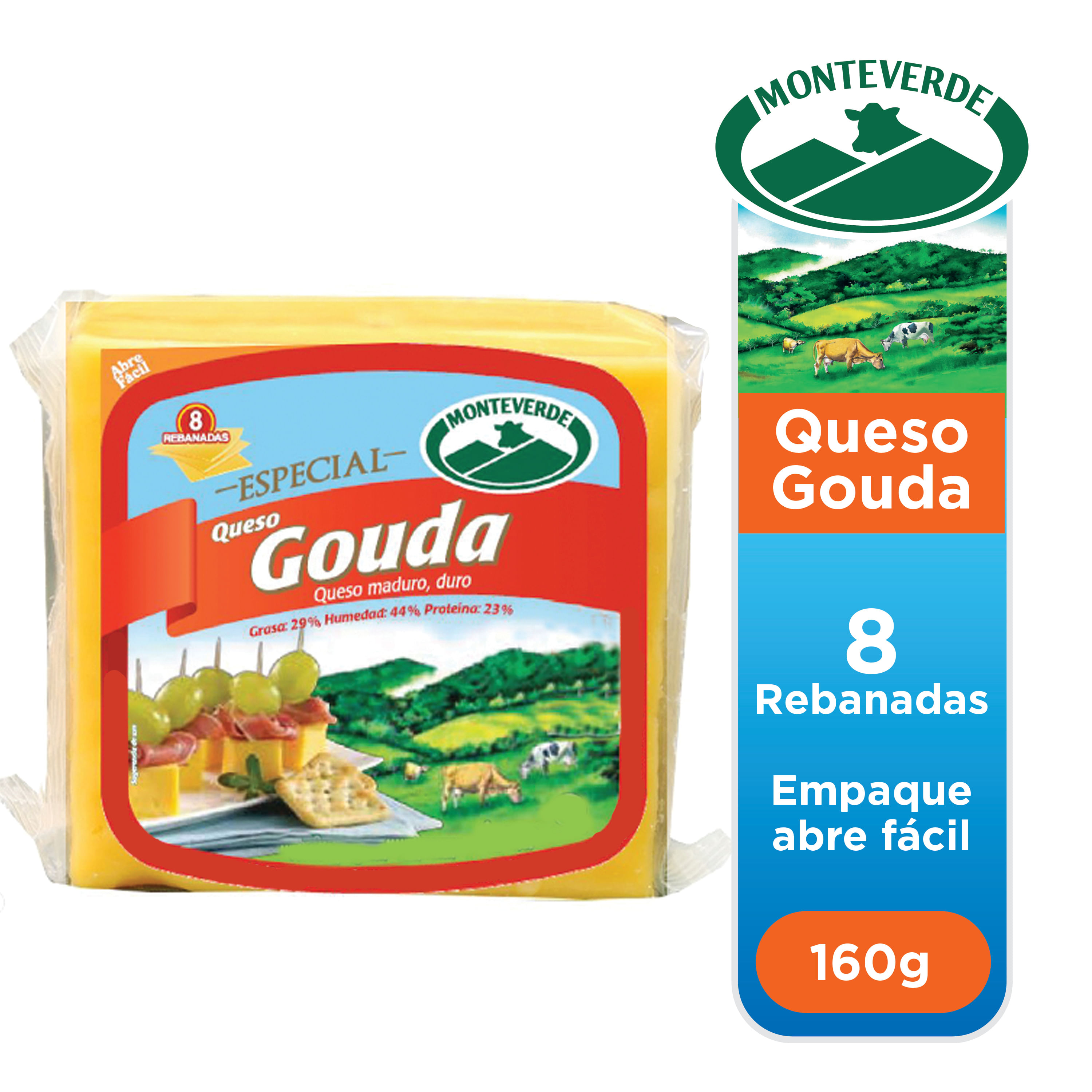 Comprar Queso Monteverde Gouda 8 Rebanadas 1 60 g | Walmart Salvador