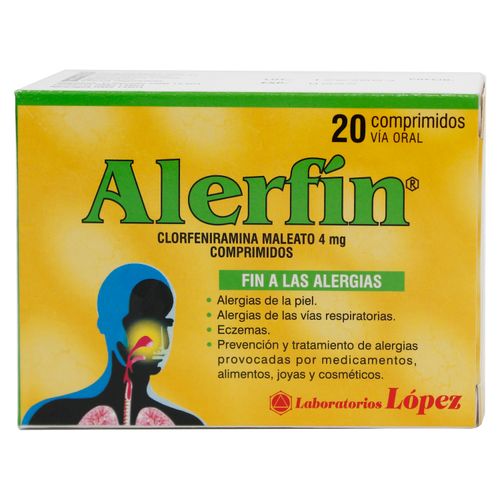 Alerfin 4 Mg 20 Tabletas