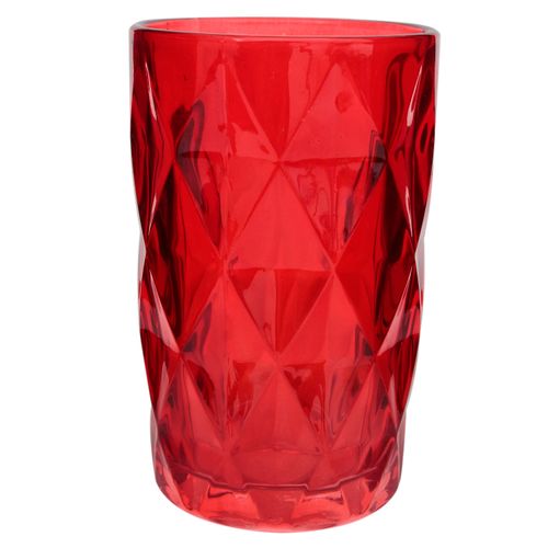 Vaso Vidrio Rojo O Iridisc 12 cm Wm