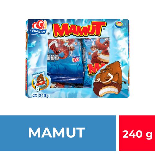 Galleta Gamesa Mamut Cobertura Chocolate y Malvadisco 8 Pack - 240 g