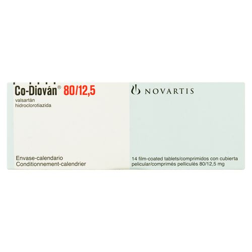 Co-Diovan 80/12.5Mg 14 Comprimidos