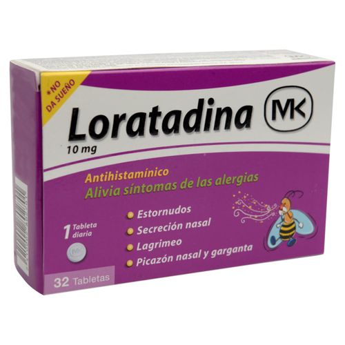 Loratadina Mk 10 mg - Precio indicado por pastilla